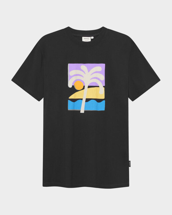 טישרט Stockholm Beach Palm שחור