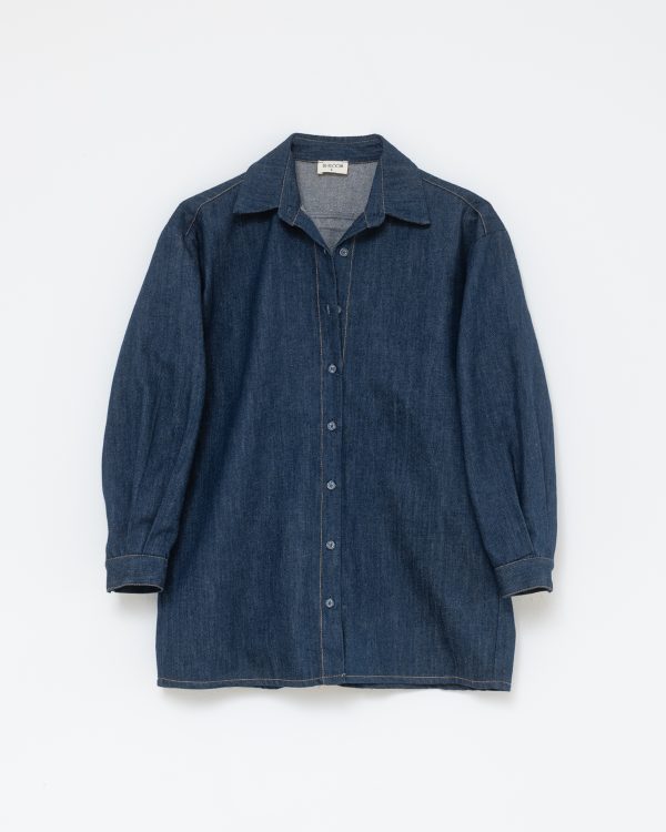 חולצת ג׳ינס תמרי כחול כהה