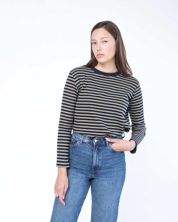 חולצת לורי פסים ירוק