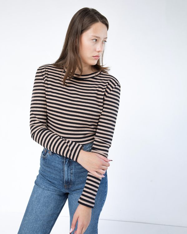 חולצת לו פסים בז׳