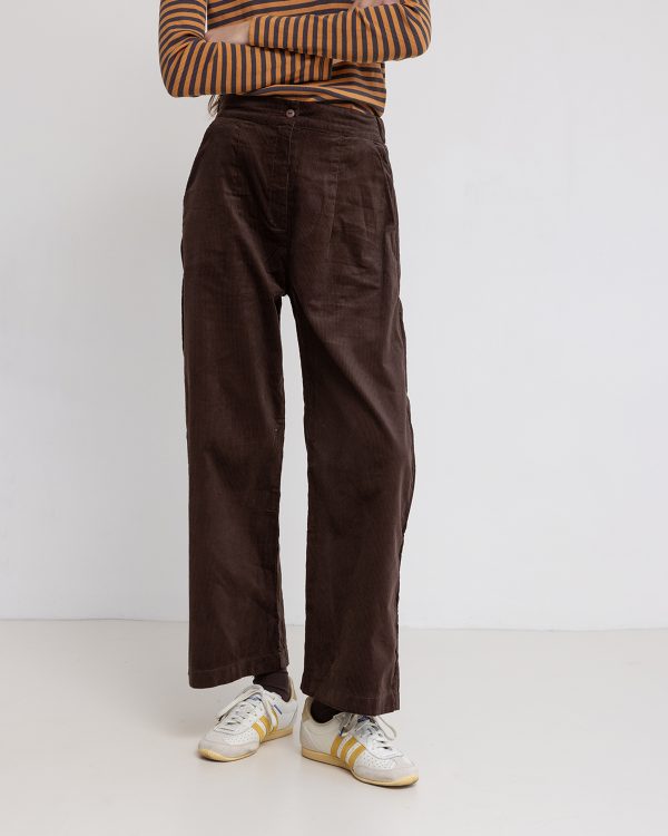 מכנסי קורדרוי ניבה חום