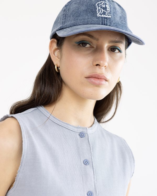 כובע Noa Washed Navy Draw