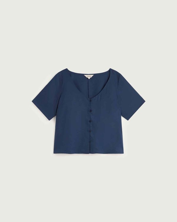 חולצת כפתורים LEIA כחול