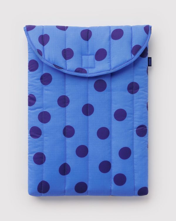 כיסוי ללפטופ 16" Puffy Blue Polka Dot