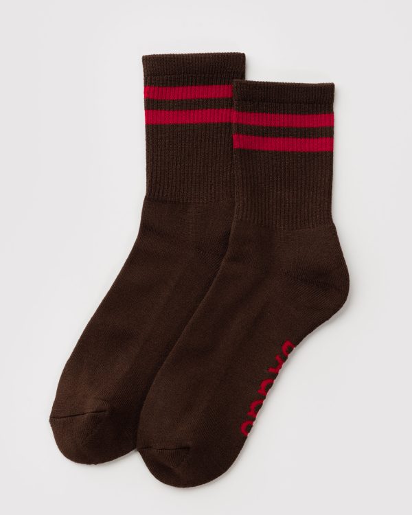 גרביים Ribbed Coffee Stripe